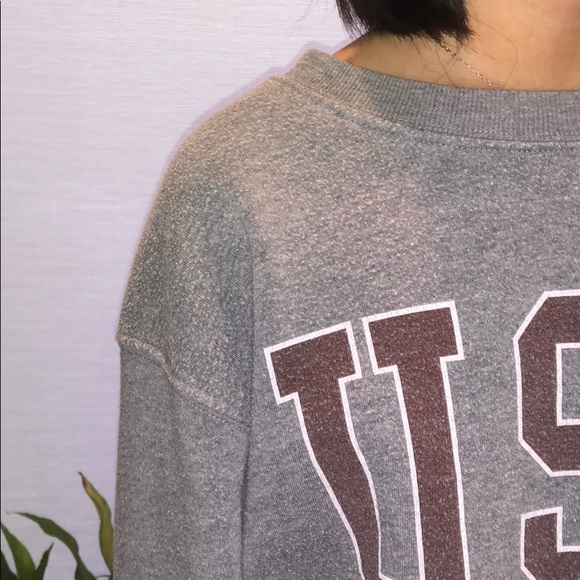old brandy melville grey cropped crewneck - Picture 2 of 4